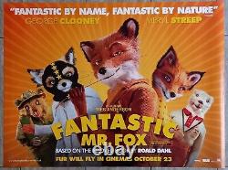 Fantastic Mr. Fox (2009) D/S UK Quad Poster, Wes Anderson, George Clooney