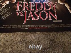 Freddy vs. Jason 2003 British Quad Robert Englund Ken Kirzinger signed 2004