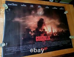 GODZILLA Original UK Cinema Ex-Display Poster 2-Sided Quad 2014