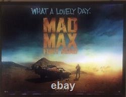Mad Max Fury Road Uk Original Quad Cinema Poster Tom Hardy Charlize Theron 2015