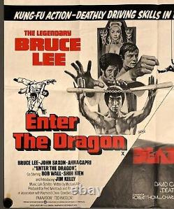 ORIGINAL Quad Movie Cinema Poster Enter the Dragon / Death Race 2000