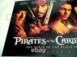 Pirates of the Caribbean Curse of the Black Pearl UK 2003 Original Quad Poster A