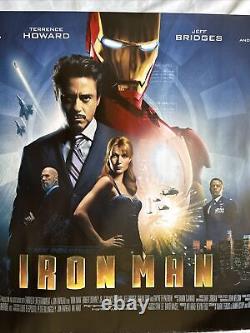 Rare Iron Man Original Cinema Quad Poster Marvel Disney Avengers