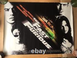 The Fast And The Furious UK Quad Original Film Movie Cinema Poster Vin Diesel