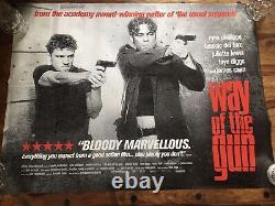 V RARE Way Of The Gun UK Quad Original Film Movie Poster Benicio Del Toro 2000