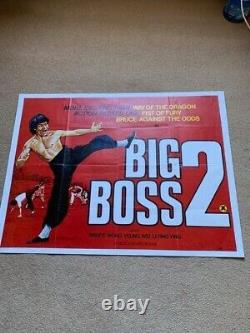 Very Rare Big Boss 2 Bruce Lee Original Vintage Film Poster